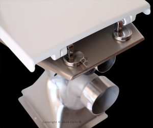 Vandal resistant stainless steel toilet seat hinges