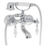 Classic Victorian bath mixer with hand shower included