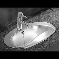 Oval-stainless-steel-drop-in-basin