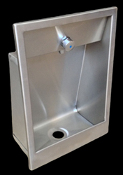 Recessed drinking fountain basin combo for prisons