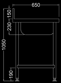 double bowl catering sink measurements