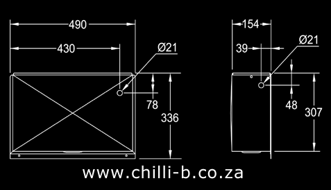 Stainless steel toilet diagram