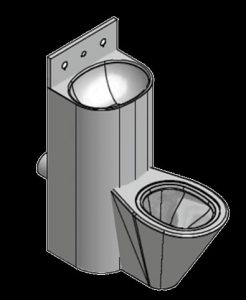 Prison toilet basin combination