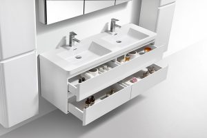 large 1500mm double basin bowl bathroom vanity