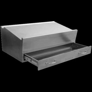 Stainless steel writing desk for mortuaries and hospitals