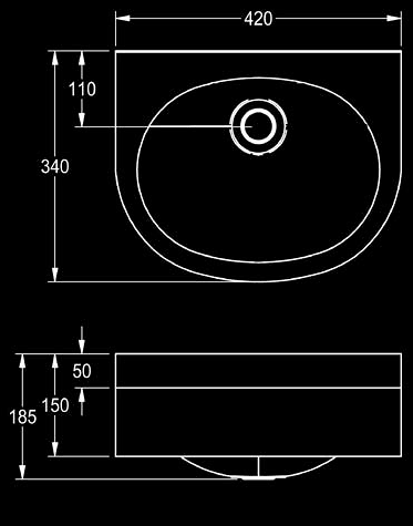 Oval A dimensions