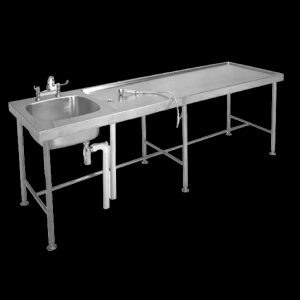 MTS post mortem table with basin for mortuaries