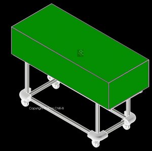 mortuary trolley with cover