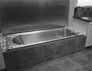 Stainless steel bath