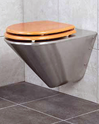 Stainless steel wall hung pan