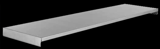 Stainless steel solid under shelf for catering sinks and tables