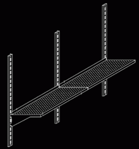 Diagram of the perforated Z-Series shelves.