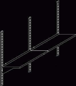 Diagram of the solid Z-Series shelves.