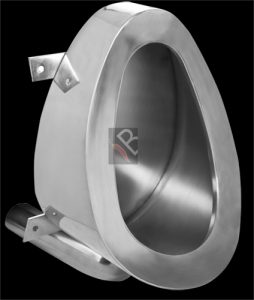 Stainless steel prison back entry urinal