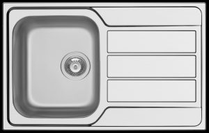 Modern small kitchen sink 790 mm left or right hand bowls