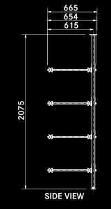 T4 single body rack extension diagram