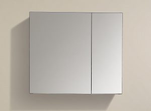 bathroom mirror cabinet medium white 750mm