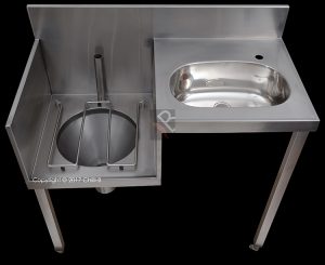hospital slop hopper basin combo left hand stainless steel supplier