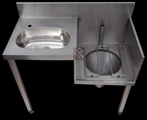 slop hopper stainless steel right hand wall mounted supplier
