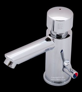calderoni metered pillar mixer tap time adjustable