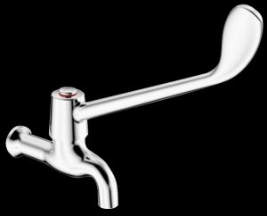 cobra medical elbow action hospital bib tap slop hoppers