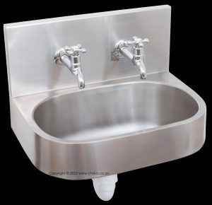 Medical stainless steel wall mount basin splashback