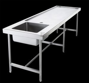MTS Mortuary table with bowl at one end