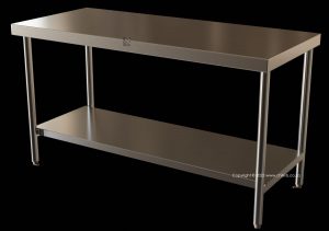 commercial catering table under shelf franke 1500mm slatted stainless steel