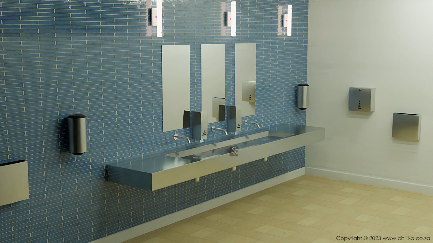 stainless steel vanity basin commercial public bathrooms