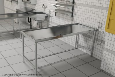 mortuary table post mortem bench drainer
