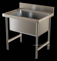 single bowl 900mm pot sink stainless steel